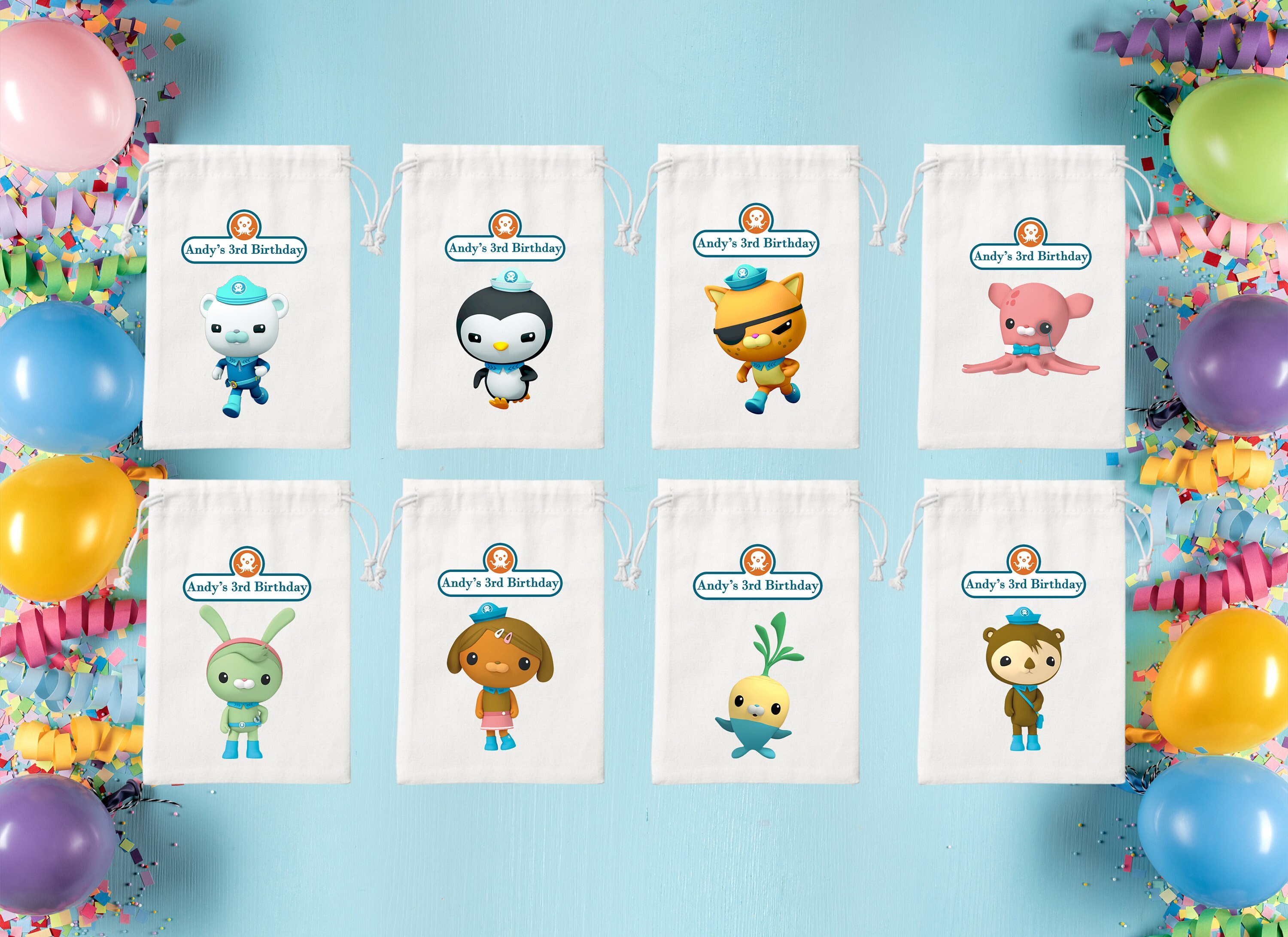 Octonauts Favor Bags birthday Favor Bags octonauts Party Supply