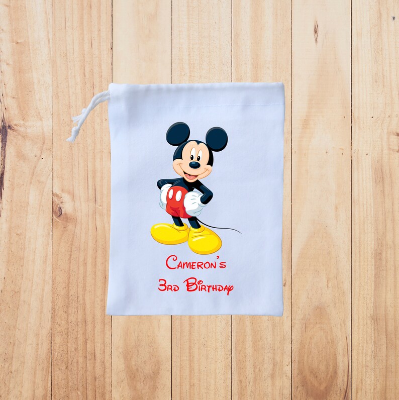 Mickey Mouse Favor Bags-disney Birthday Favor Bags-mickey | Etsy