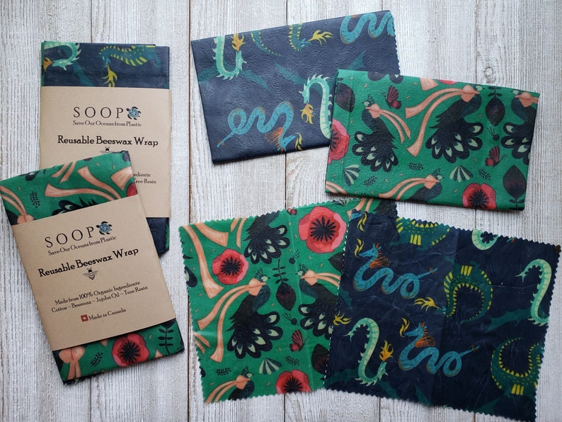 Purevacy Reusable Beeswax Food Wraps – Pack Of 3 (S, M, L), Eco-Friendly Cotton