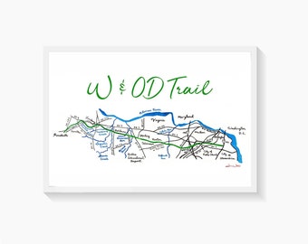 W&OD Trail Art Print Northern Virginia