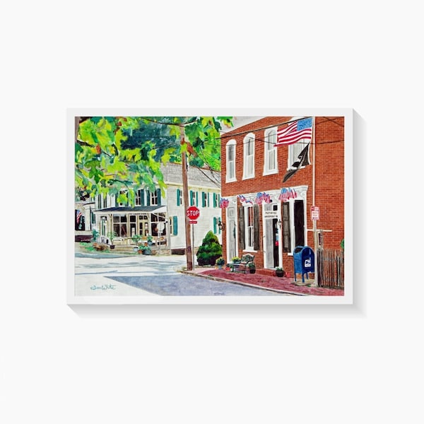 Waterford Virginia Post Office Painting Art Print Western Loudoun County VA