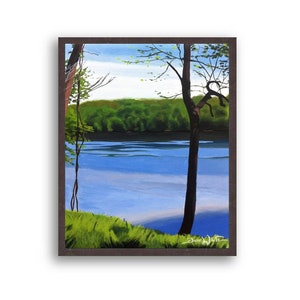 Potomac River Painting Art Print Northern Virginia image 1