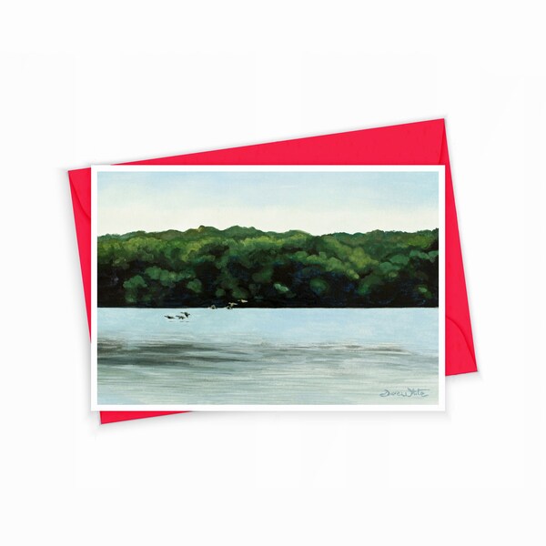 Greeting Card Potomac River Geese Art