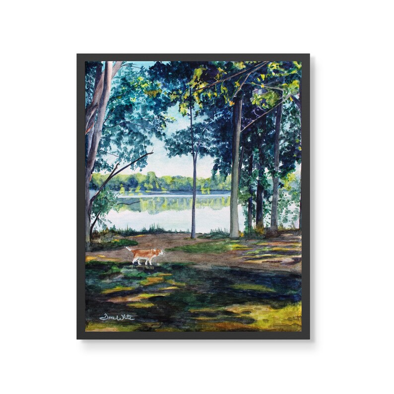 Algonkian Park Art Print Potomac River Watercolor Painting Sterling Virginia Loudoun County image 2