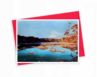 Greeting Card Billy Goat Trail Potomac River Art