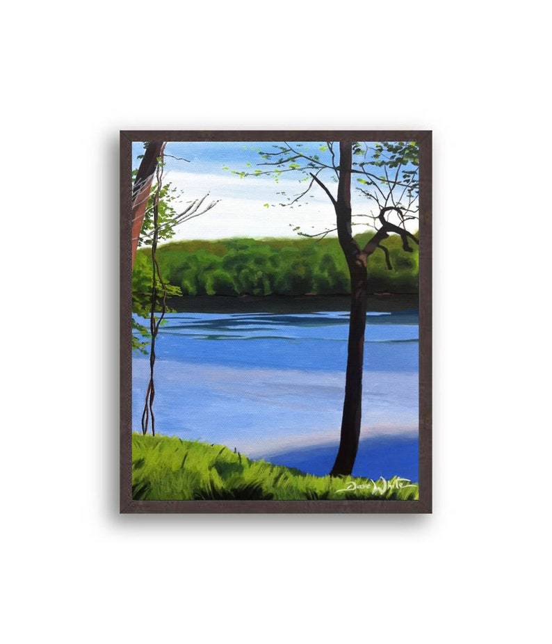 Potomac River Painting Art Print Northern Virginia image 1