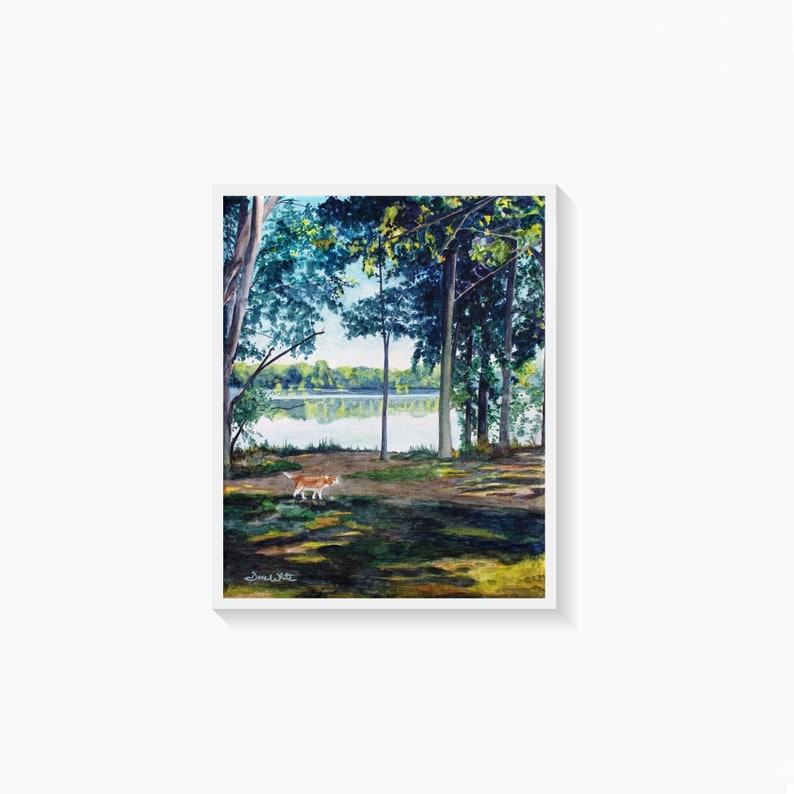 Algonkian Park Art Print Potomac River Watercolor Painting Sterling Virginia Loudoun County image 1