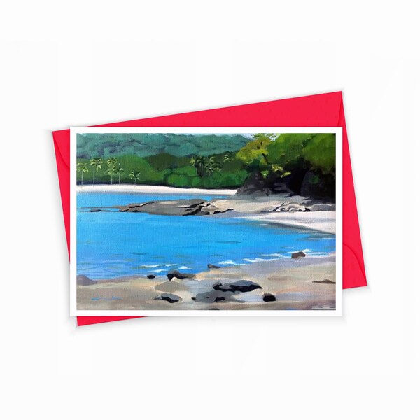 Greeting Card Playa Panama Guanacaste Costa Rica Beach Art