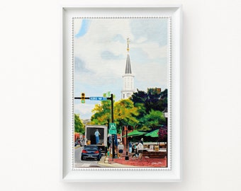 Alexandria Virginia Painting Old Town Farmers Market King Street Fine Art Print