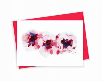 Cherry Blossoms Greeting Card Blank Inside