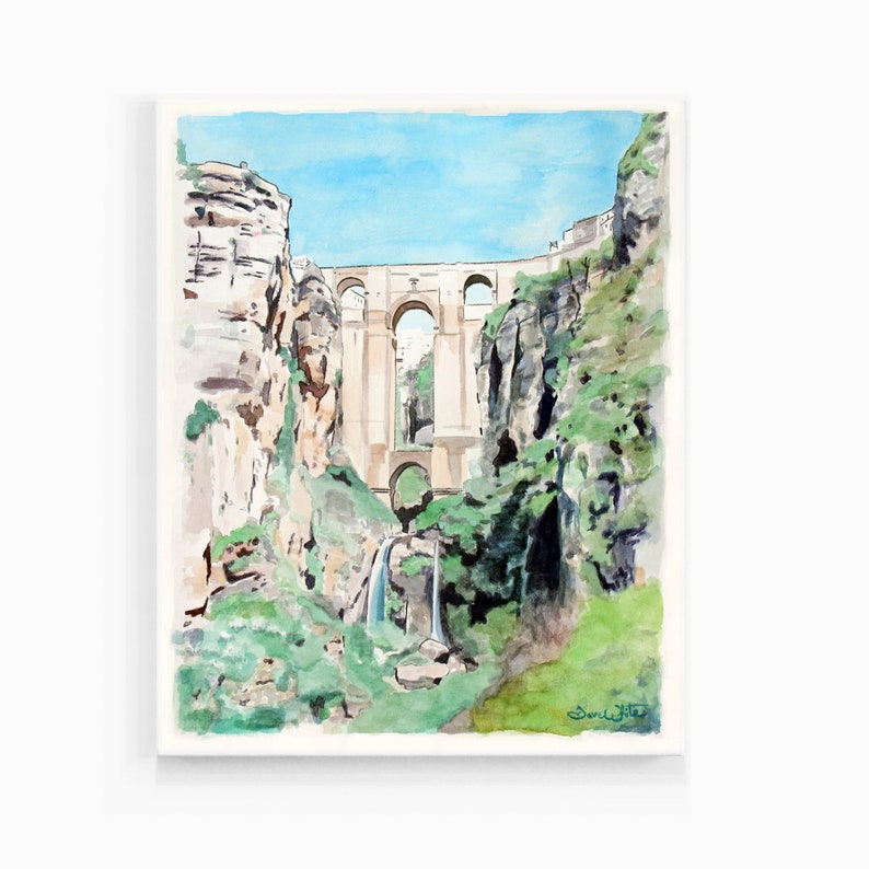 Ronda Spain Painting Canvas Print