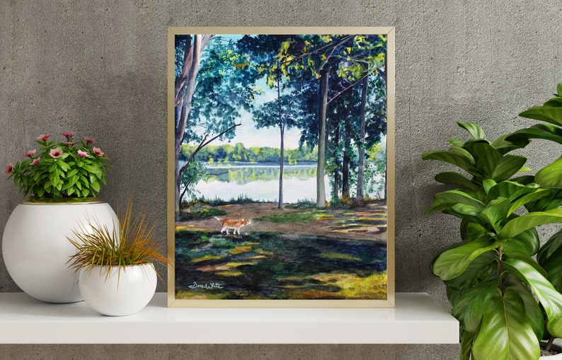 Algonkian Park Art Print Potomac River Watercolor Painting Sterling Virginia Loudoun County image 3