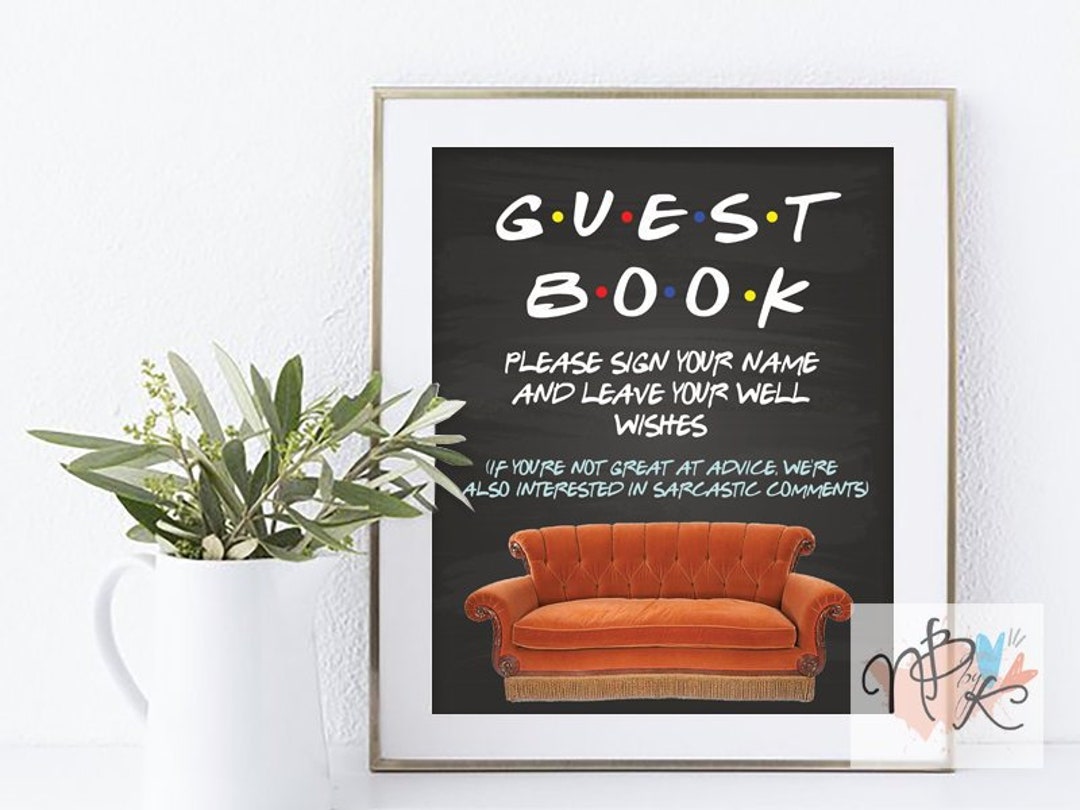 Friends / Tv Show / Theme / Puzzle / Guest Book / Sign / Wedding