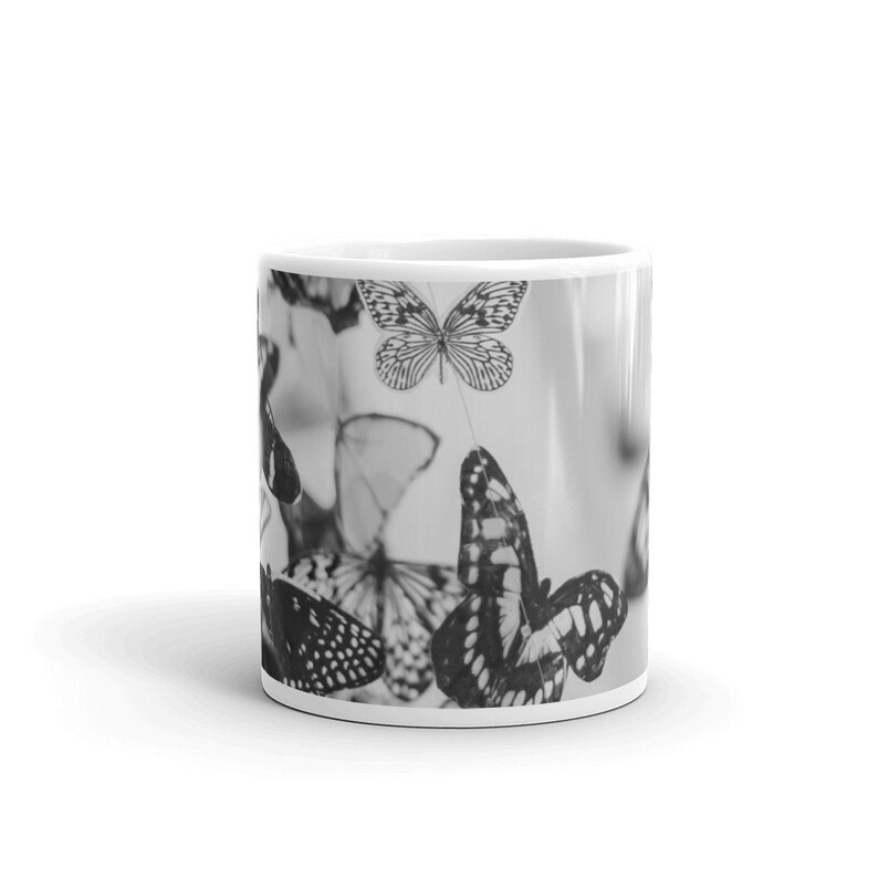 Black And White Butterfly Print Coffee Mugs Mother S Day Etsy