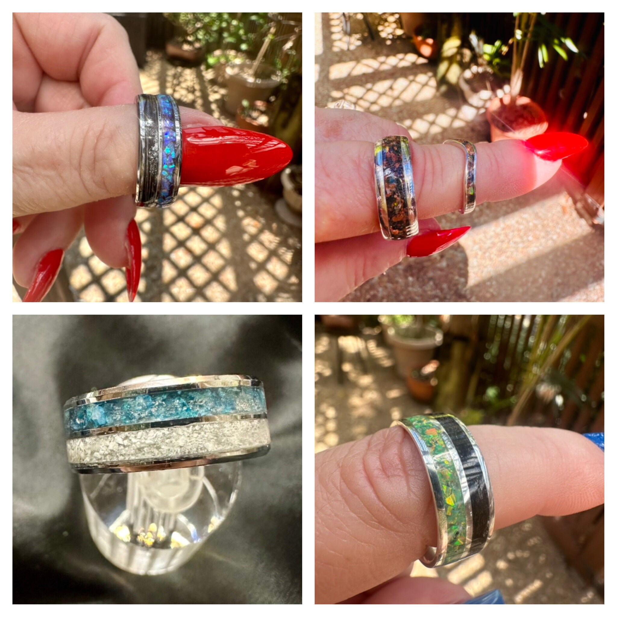 Custom Memorial Keepsake Inlay Rings MESSAGE Me-do Not Purchase Ad ...