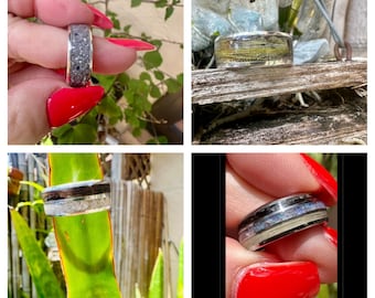 Custom Cremation Ring: Fur, Hair, Ashes Keepsake - Made to Order