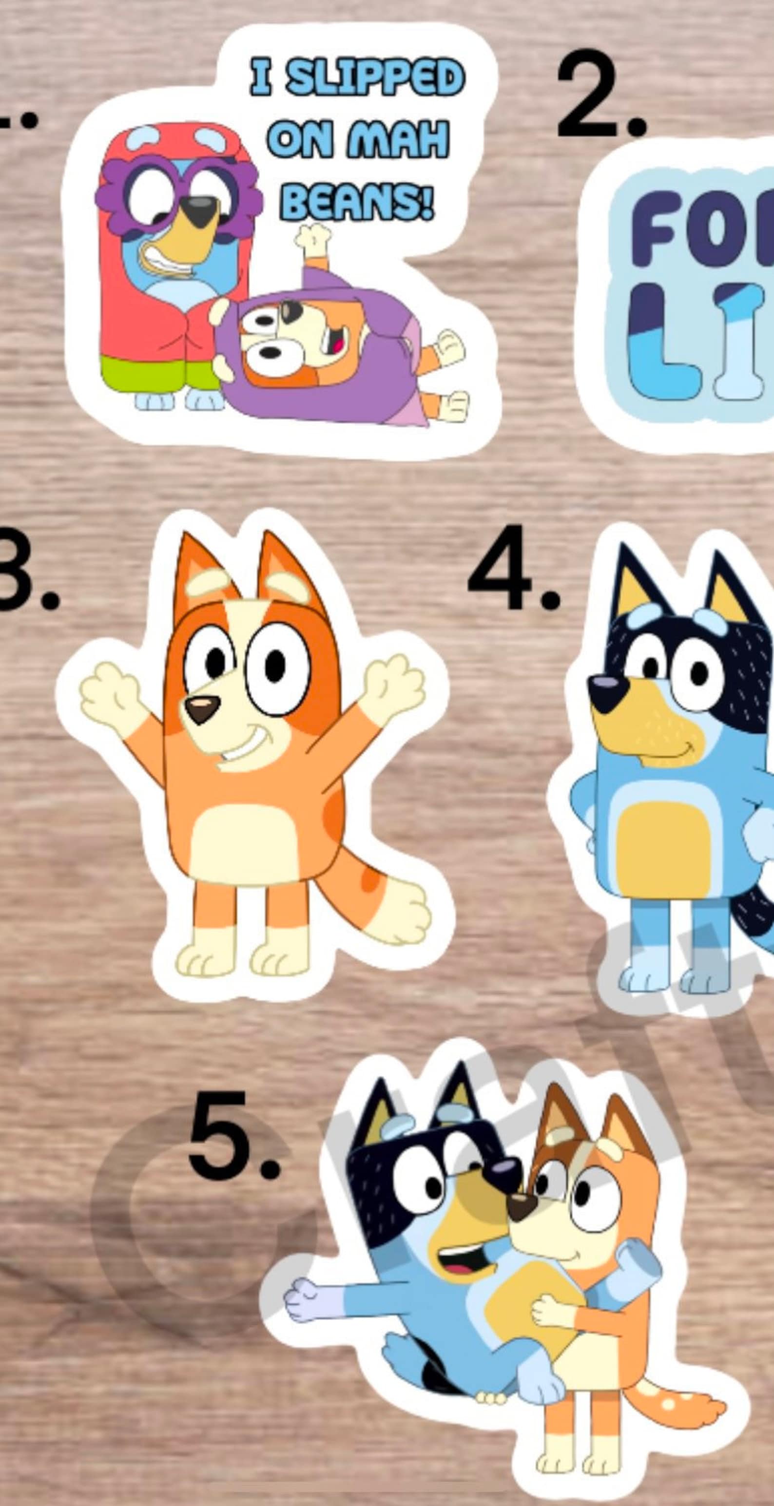 Bluey Stickers Etsy