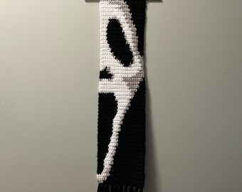 Ghost Face Scream Crochet Tapestry - Etsy