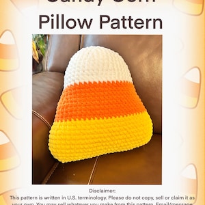 PATTERN || Candy Corn Large Plush Pillow