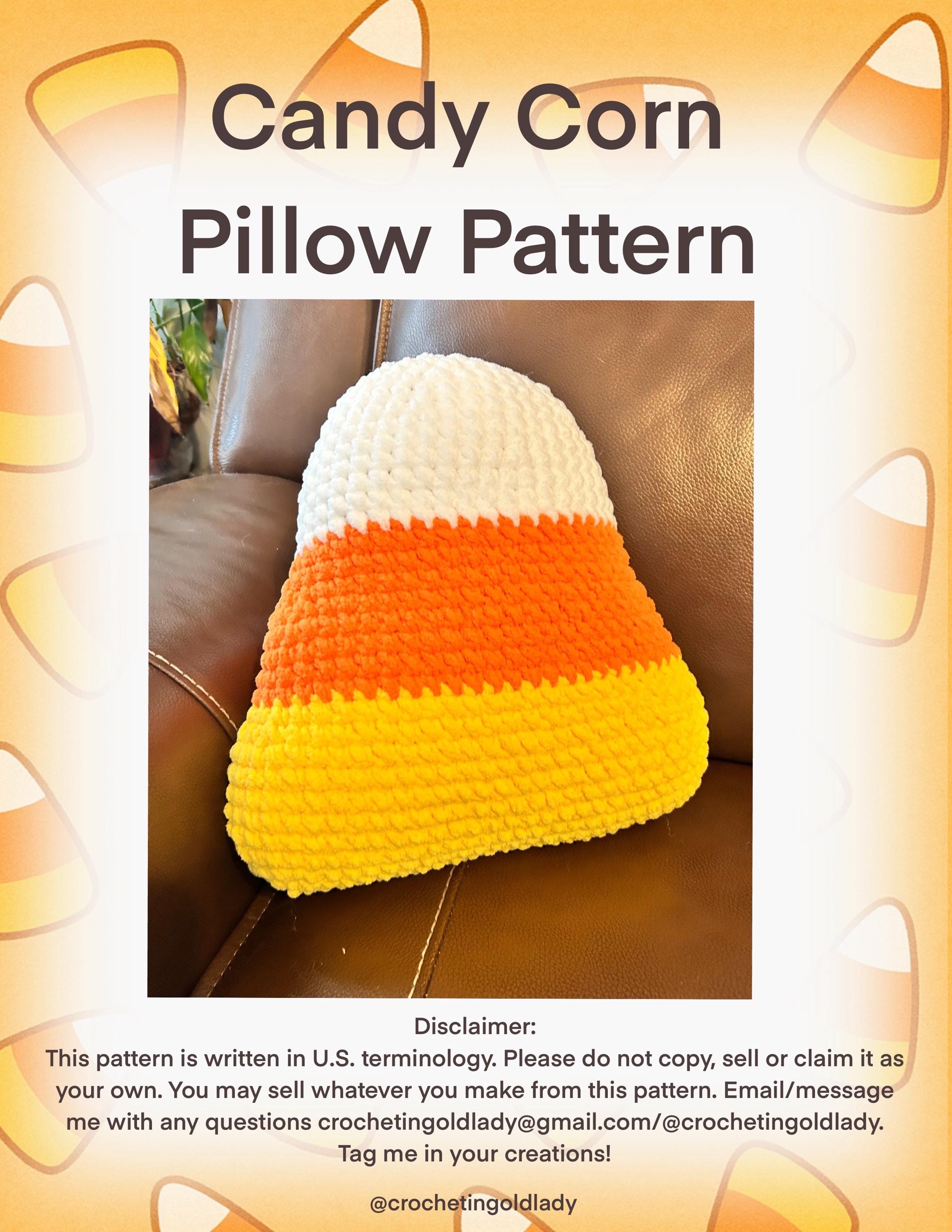 39 Candy Corn Crochet Patterns to Sweeten Your Autumn Decor 33 Pattern Candy Corn Large Plush Pillow