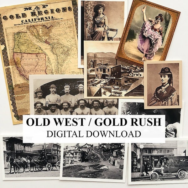 Dollhouse Miniature Old West/Gold Rush Photos DIGITAL DOWNLOAD Printable