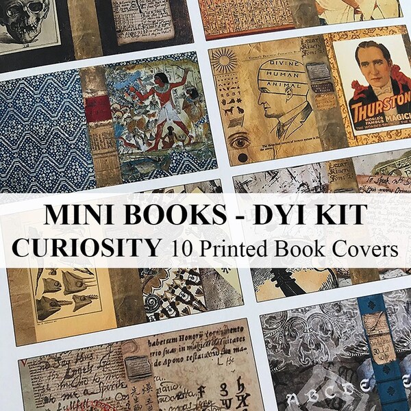 Dollhouse Curiosity Books DYI Kit 10 Covers Printed