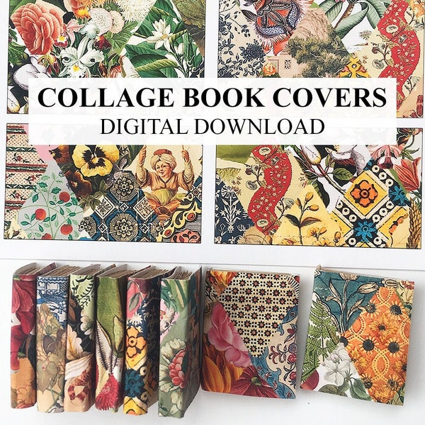 Dollhouse Miniature Books Covers DIGITAL DOWNLOAD Printable 1:12 and Half Scale