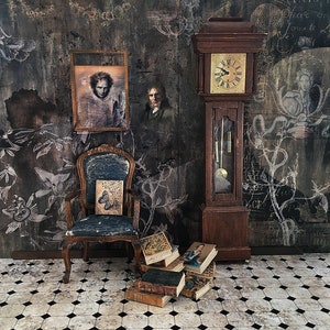 Dollhouse Wallpaper Ghost Room 1:12  Scale DIGITAL DOWNLOAD Printable