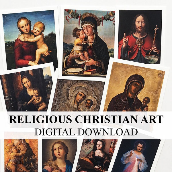 Dollhouse Miniature Religious Christian Art 1/12 Scale DIGITAL DOWNLOAD Printable