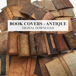 Puppenhaus Miniatur Bücher Cover Antike Mittelalter 1:12 Skala DIGITAL DOWNLOAD Printable