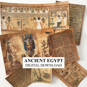 Puppenhaus Miniatur Antike Mysterien Ägypten Ägyptischer Papyrus - DIGITAL DOWNLOAD Printable