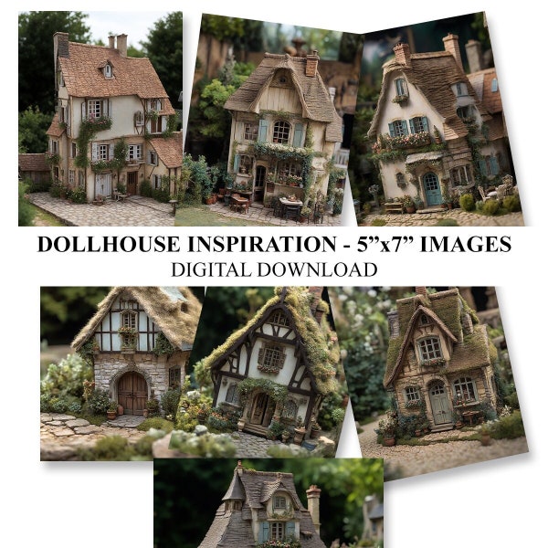 Dollhouse Miniature Inspiration Images Size 5" x 7" -  14 Files - Printable DIGITAL DOWNLOAD