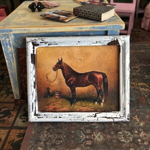 Dollhouse Miniatures 1:12 Scale Painting Horse 19th century Art Print Framed