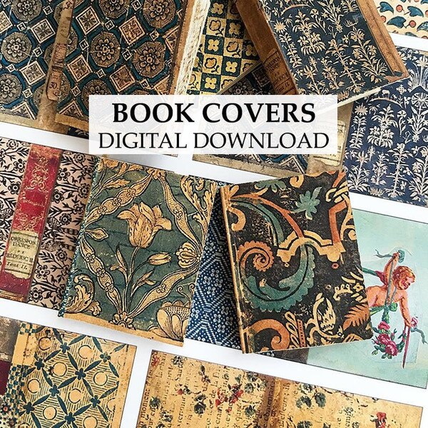 Dollhouse Miniature Books 1/12 Scale and Half Scale DIGITAL DOWNLOAD Printable Books Covers