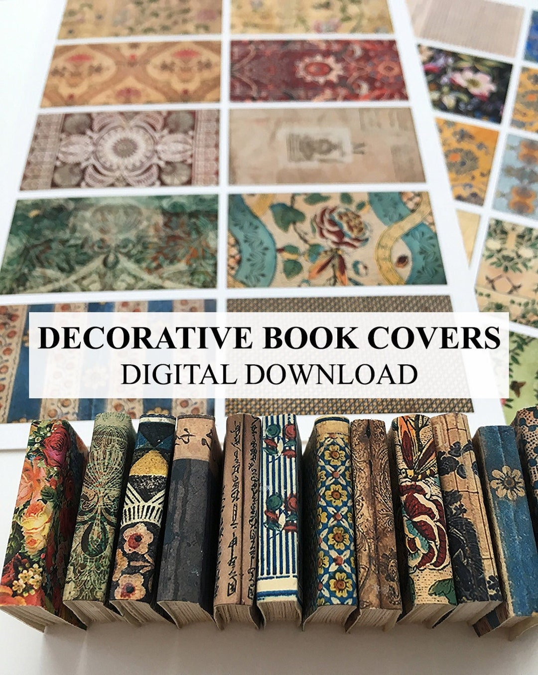 Dollhouse Miniature Books Covers DIGITAL DOWNLOAD Printable 1:12 and ...
