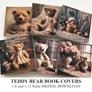 Dollhouse Miniature Books Covers 1:6 and 12th Scale DIGITAL DOWNLOAD Printable