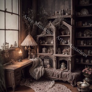 Dollhouse Wallpaper Haunted House Mural 1:12 Scale 5 Files Printable ...