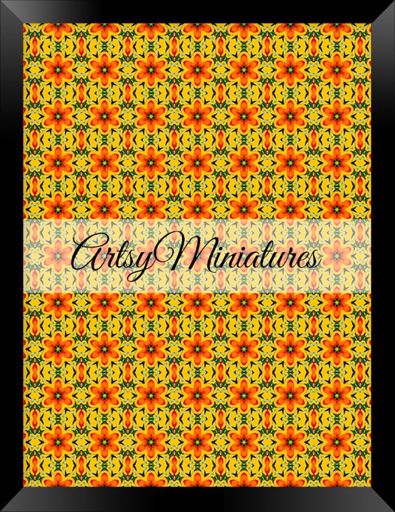 Modern Dollhouse Wallpaper 112 Scale Unique Happy Design Etsy