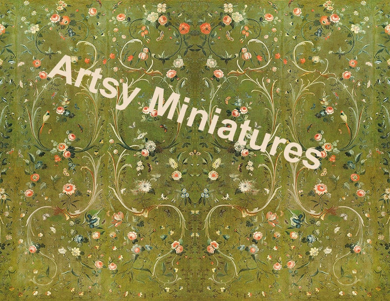 Dollhouse Wallpaper 112 Scale Size 8.5x11 to Etsy