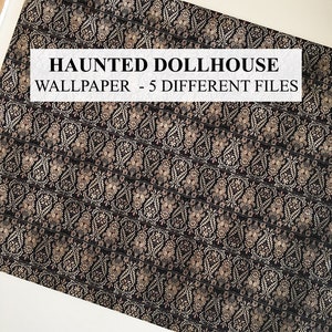 Dollhouse Miniature Wallpaper Haunted Mansion 1:12 DIGITAL DOWNLOAD