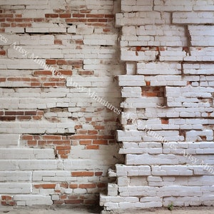 Dollhouse Miniature Wallpaper Brick Wall 1:12 Scale PRINTABLE DIGITAL DOWNLOAD