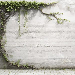 Dollhouse Miniature Wallpaper Farmhouse Brick Wall 1:12 - 5 Images PRINTABLE DIGITAL DOWNLOAD