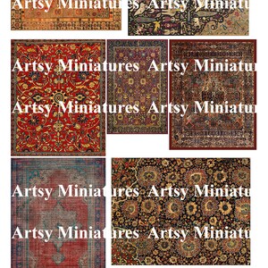Dollhouse Miniature Rug Half Scale 1:24 Scale DIGITAL DOWNLOAD - Etsy ...