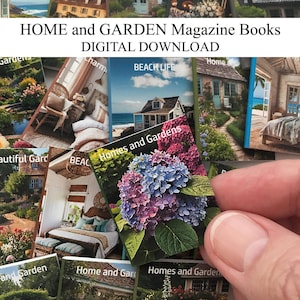 Revistas, libros y portadas de miniaturas para casas de muñecas a escala 1:12 para muñecas. DESCARGA DIGITAL. Imprimible.