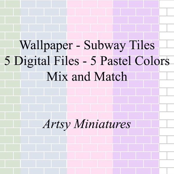 Subway Tile Wallpaper - Etsy
