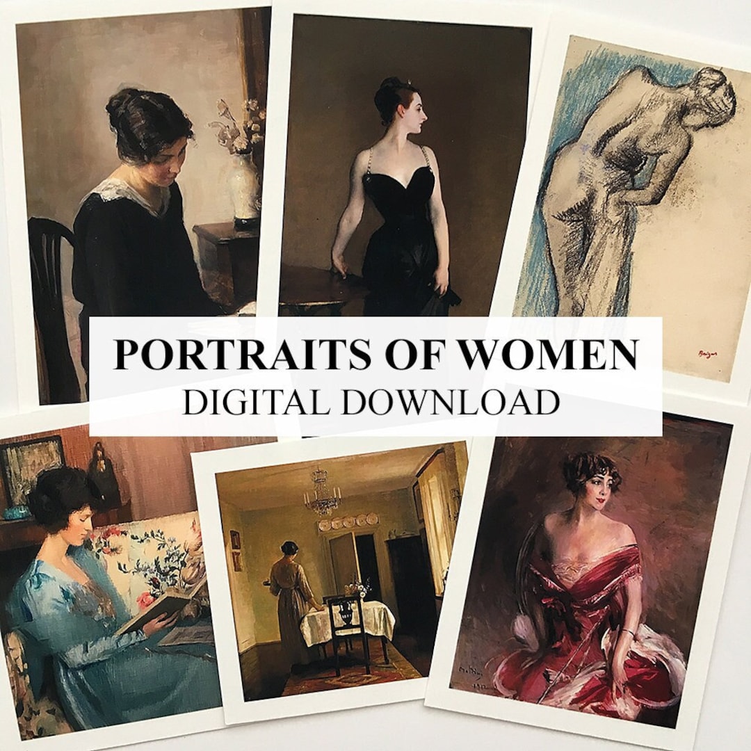 Dollhouse Miniature Paintings Beautiful Women Portraits - Etsy