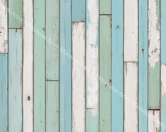 Dollhouse Miniature Floor - 4 Designs - Wallpaper 1:12 Scale Shabby Beach Cottage Farmhouse Wooden Planks DIGITAL DOWNLOAD