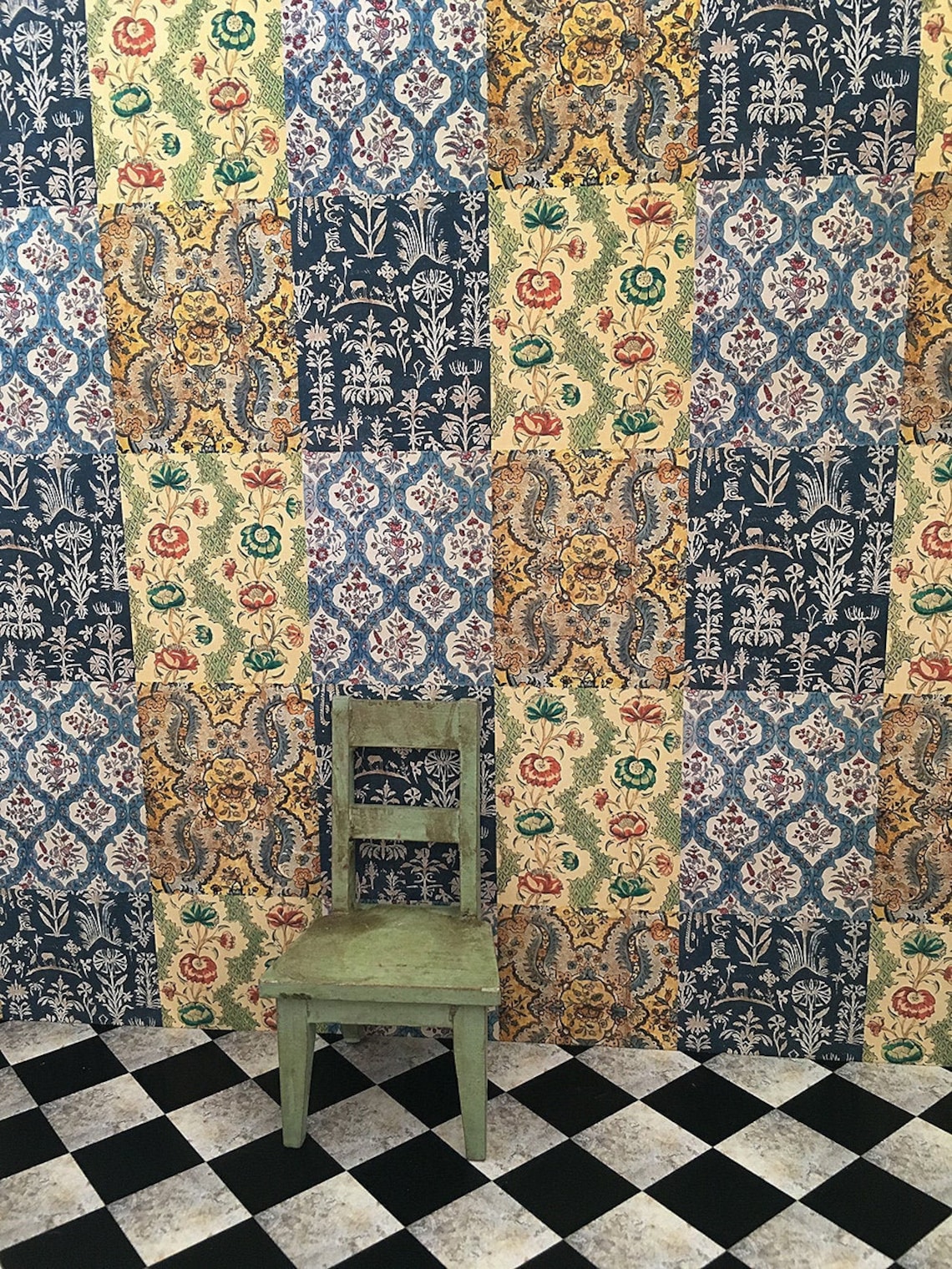 Dollhouse Wallpaper 1:12 Scale Miniature Decor | Etsy