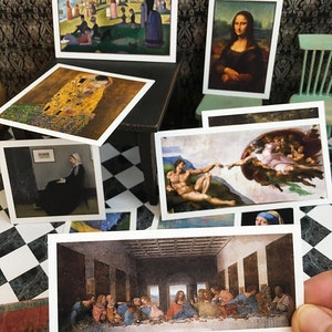 Miniature Famous Paintings Dollhouse Printable DIGITAL DOWNLOAD for ...