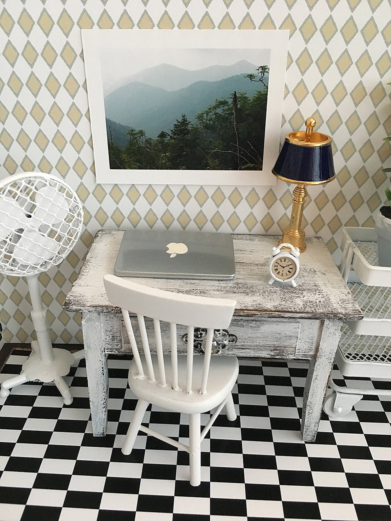 Dollhouse Modern Miniature Wallpaper 1:12 Scale Scandinavian | Etsy